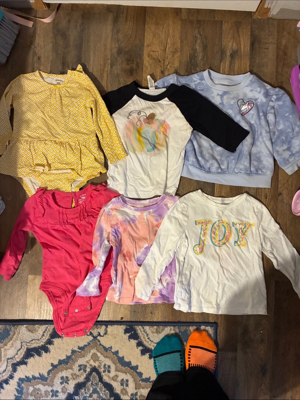 Girls 18 month 24 month 2T lot Long Sleeves Old Navy Carters Jumping Bean